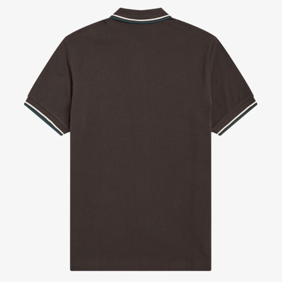 FRED PERRY, POLO, LIQUERICE BROWN - Afbeelding 2
