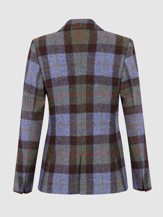 Harris Tweed Dames Jasje Claire Hacking Jacket - Green / blue - Afbeelding 4