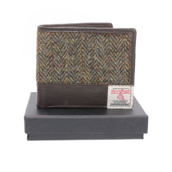 Harris Tweed Portemonnee, Groen Bruin