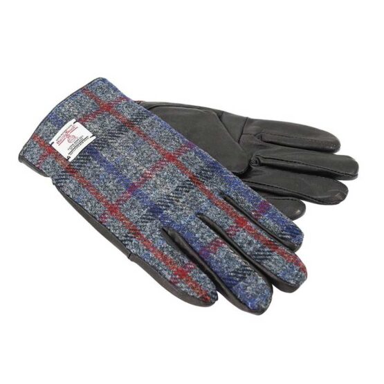 Harris Tweed Handschoenen, 619 Grijze Overruit