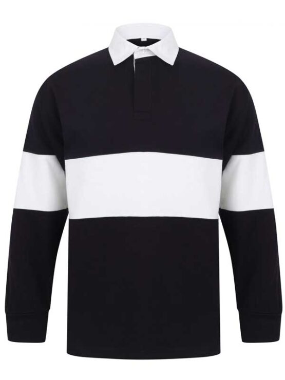 Classic Rugby Shirt, navy white Stripe