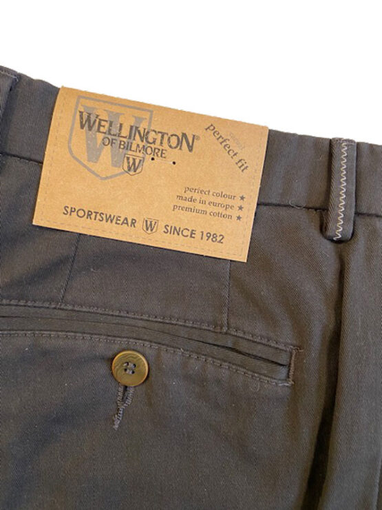 Wellington Katoenen Pantalon Bruin - Afbeelding 3