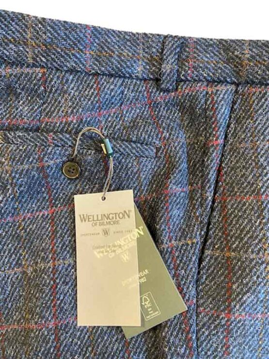 Harris Tweed Pantalon Blauw Met Overruit - Afbeelding 2
