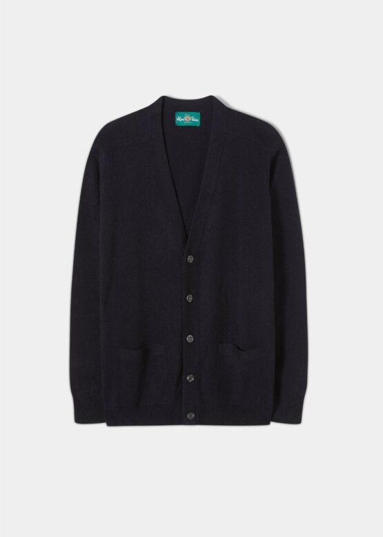 Alan Paine Lamswol Vest, Cardigan Navy