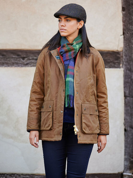 Wellington Waterafstotende Dames Wax jas, Camel - Afbeelding 2
