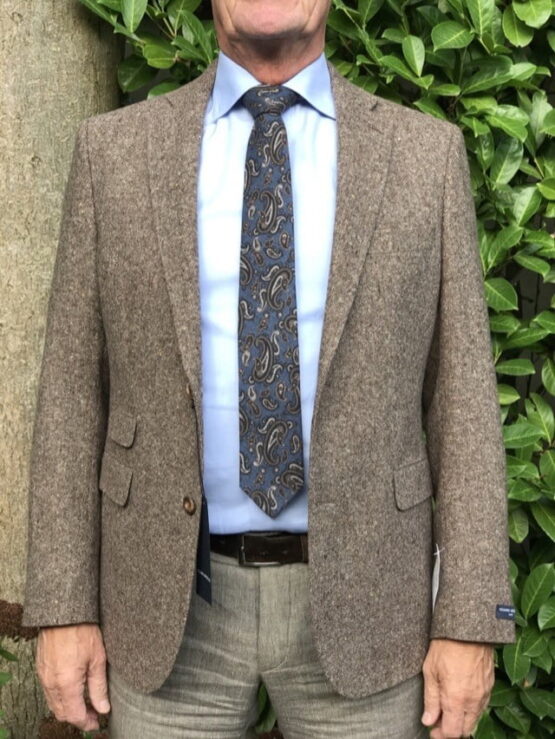Eduard Dressler, Donnegal Tweed Colbert Bruin - Afbeelding 2