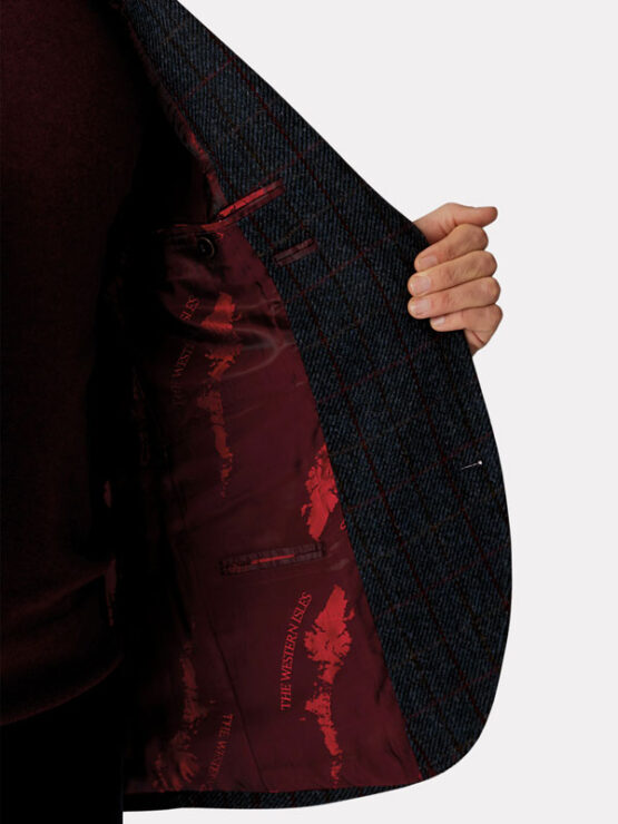 Harris Tweed Jacket,  Rode Overruit - Afbeelding 2