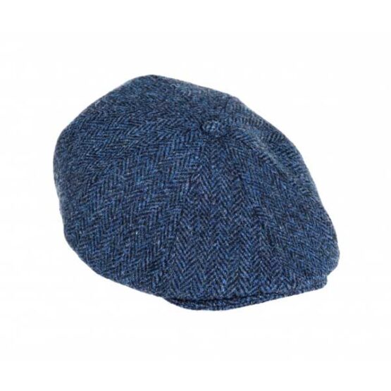 Peaky Blinders Pet, Blauw Visgraat Harris Tweed