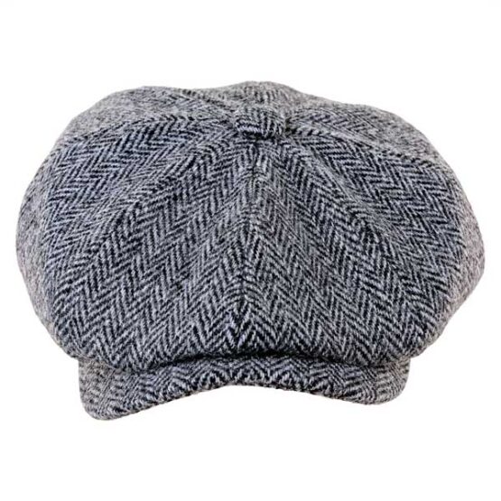 Peaky Blinders Pet, Grijs Visgraat Harris Tweed