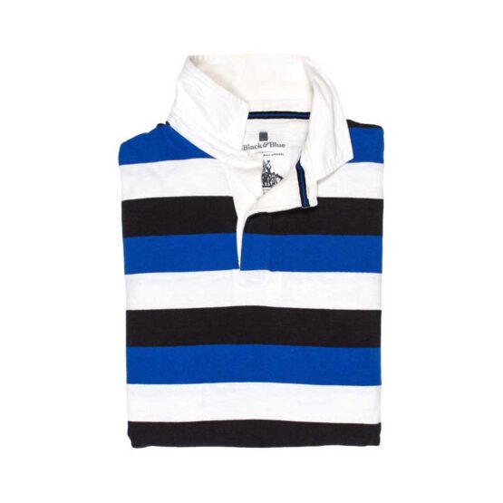 CLASSIC BLACK, BLUE & WHITE 1871 RUGBY SHIRT - Afbeelding 6