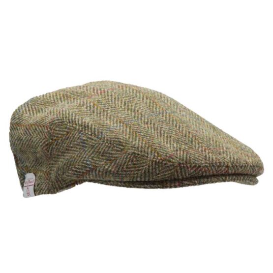 Harris tweed Flat cap Light Green Check