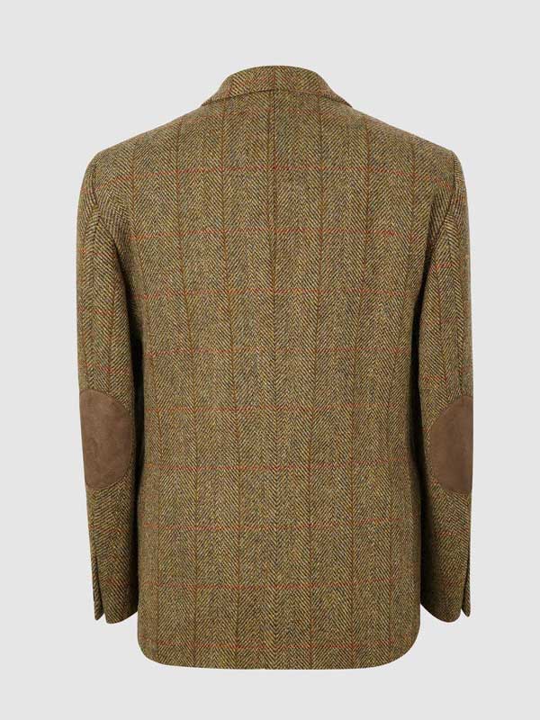 Harris Tweed Jacket Leather Buttons- Mustard - Afbeelding 2