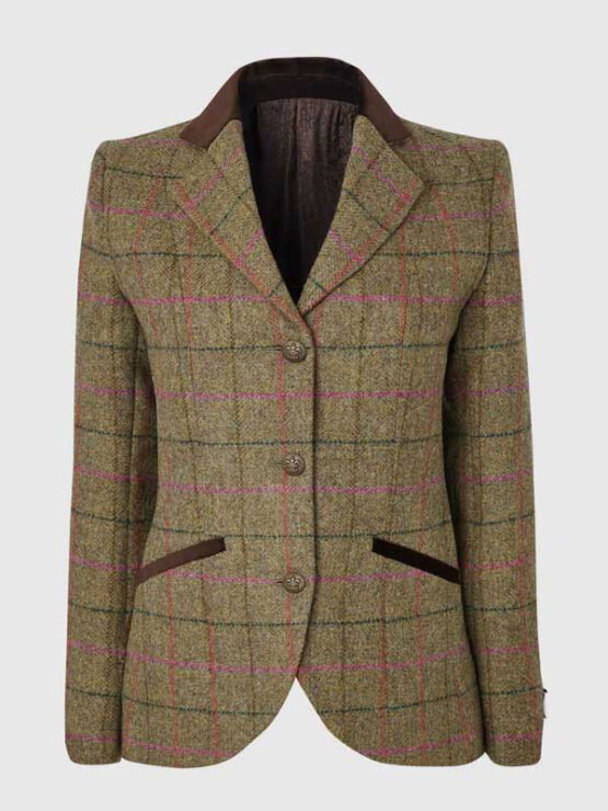Tweed Damesjasje Louise Jacket - Pink Check - Afbeelding 3