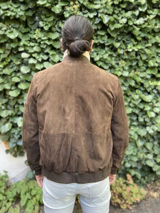 Wellington Suede Blouson "Bomber" Donker Bruin - Afbeelding 3