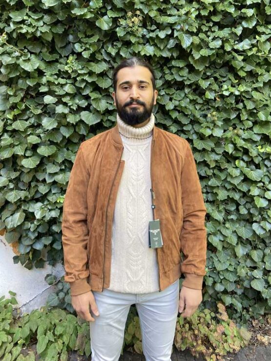 Wellington Suede Blouson "Bomber" Cognac - Afbeelding 4