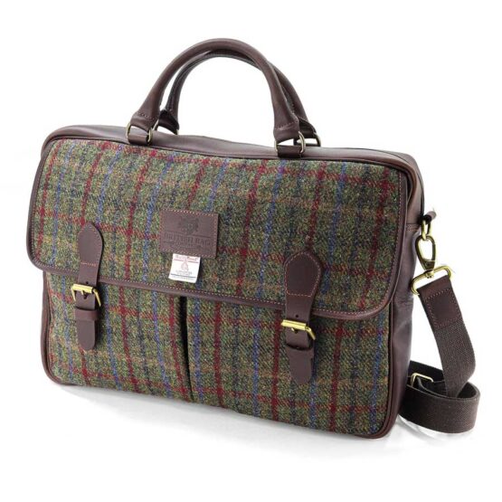 Harris Tweed Tas, Breanais Leather Briefcase - Afbeelding 2