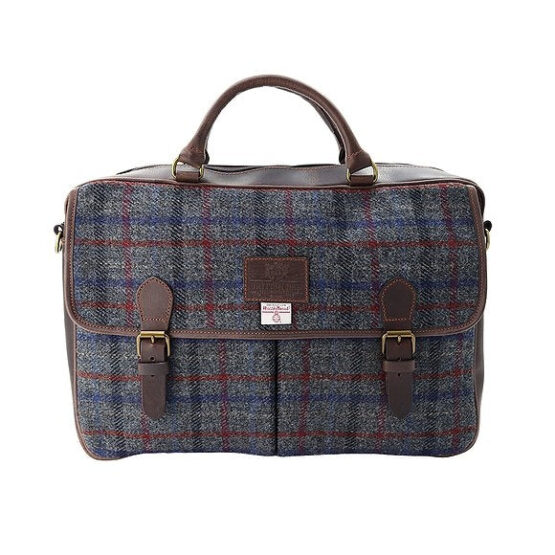 Harris Tweed Tas, Finsbay Leather Briefcase