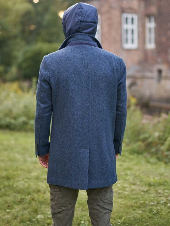 Tweed Korte Overjas Met Uitneembare Vestinzet - Afbeelding 2