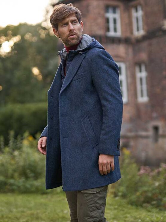 Tweed Korte Overjas Met Uitneembare Vestinzet - Afbeelding 4