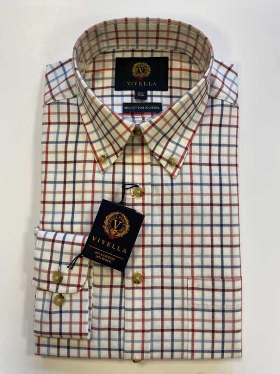 Flannel Shirt Viyella Rood Ruit