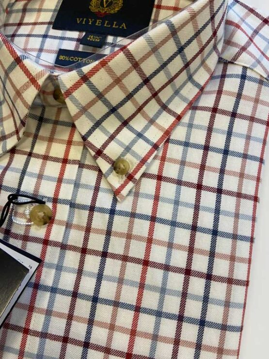 Flannel Shirt Viyella Rood Ruit - Afbeelding 2