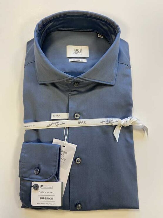 Eterna 1863, Overhemd Modern Fit Soft Tailoring Steel Blue
