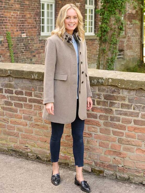 Wellington, Wol Cashmere damesjas Taupe - Afbeelding 2