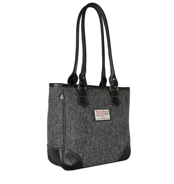 Bucktrout Shire Long Handled Bag Charcoal Herringbone