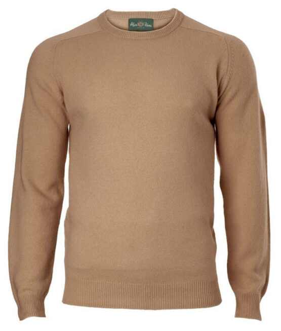 Alan Paine Lamswol Pullover Ronde-hals, Updated Fit - Camel - Afbeelding 4