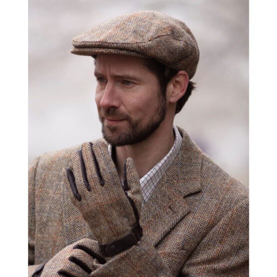 Flat Cap 629 Harris Tweed Sand