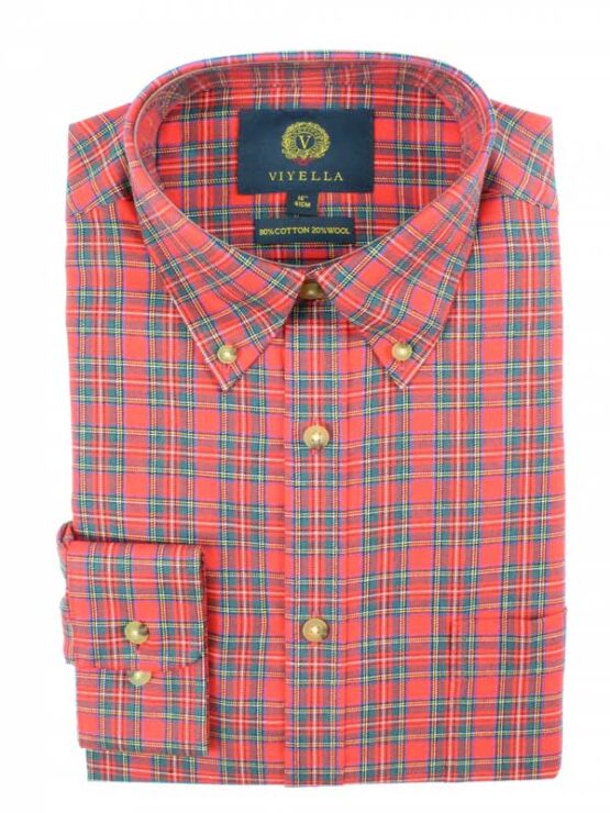 Viyella Shirt Rood Ruitje
