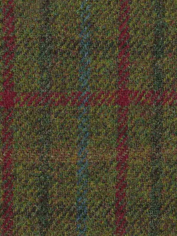 Harris Tweed Pet 650 Groen met rood/blauwe overruit - Afbeelding 3