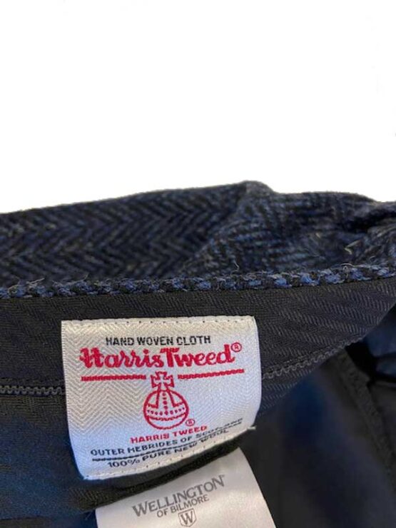 Harris Tweed Pantalon Blauw Visgraat - Afbeelding 3