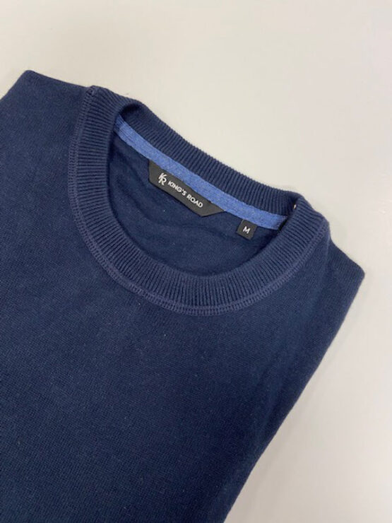 Katoenen trui Ronde Hals Blauw - Afbeelding 2