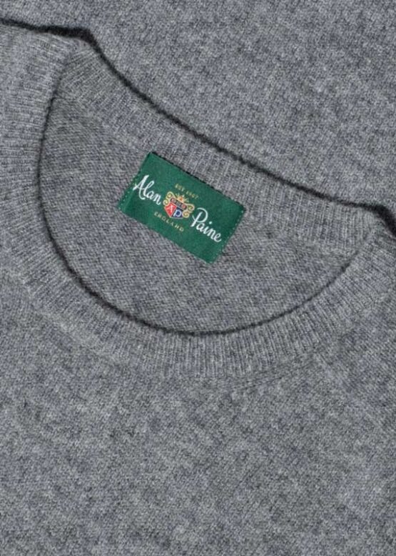 Alan Paine Lamswol Pullover Ronde-hals, Updated Fit - Grey Mix