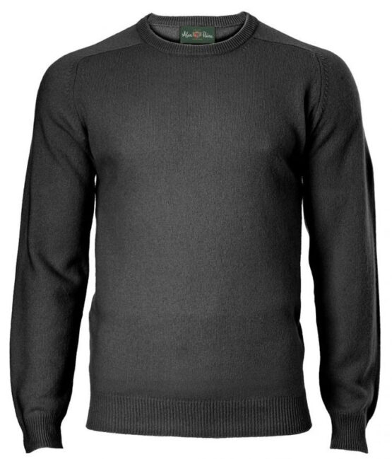 Alan Paine Lamswol Pullover Ronde-hals, Updated Fit - Charcoal - Afbeelding 4