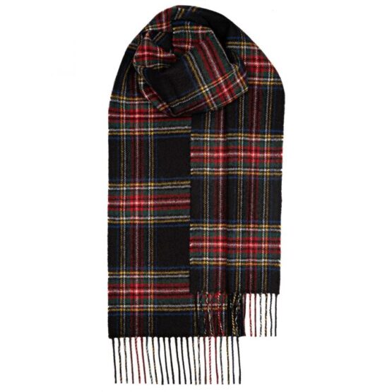 Lamswollen Shawl, Stewart Black Modern