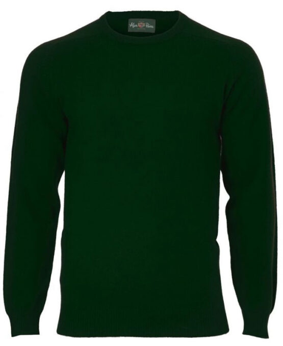 Alan Paine Lamswol Pullover Ronde-hals, Updated Fit - Tartan Green - Afbeelding 4