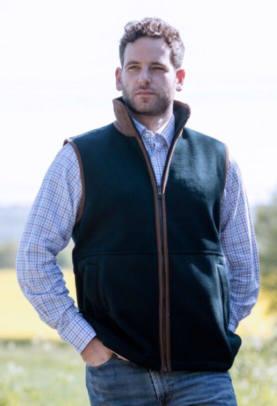 Fleece Waistcoat In Dark Navy - Afbeelding 3