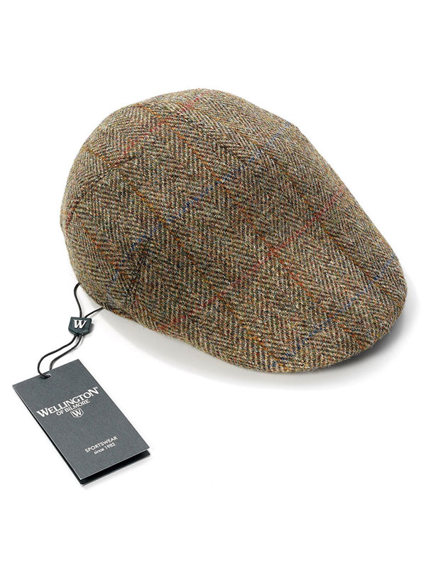 6664Harris_Tweed_Flat_Cap__Beige_Bruin