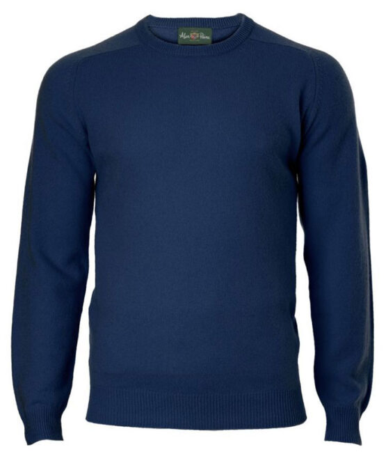 Alan Paine Lamswol Pullover Ronde-hals, Updated Fit - Indigo - Afbeelding 4