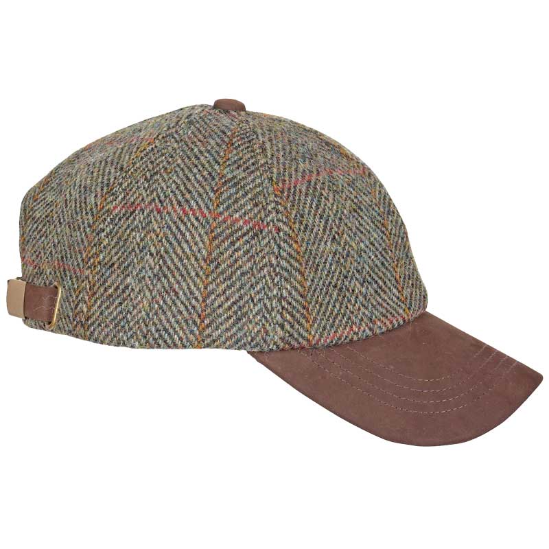 Harris_Tweed_Cap__Sage_Wine_gold