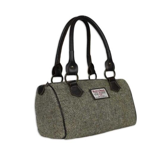 Harris Tweed Barrel Bag Lovat Herringbone