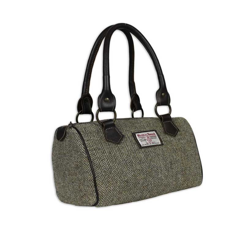 Harris_Tweed_Barrel_Bag_Lovat_Herringbone