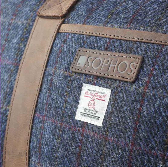 Blue Harris Tweed Holdall - Afbeelding 4