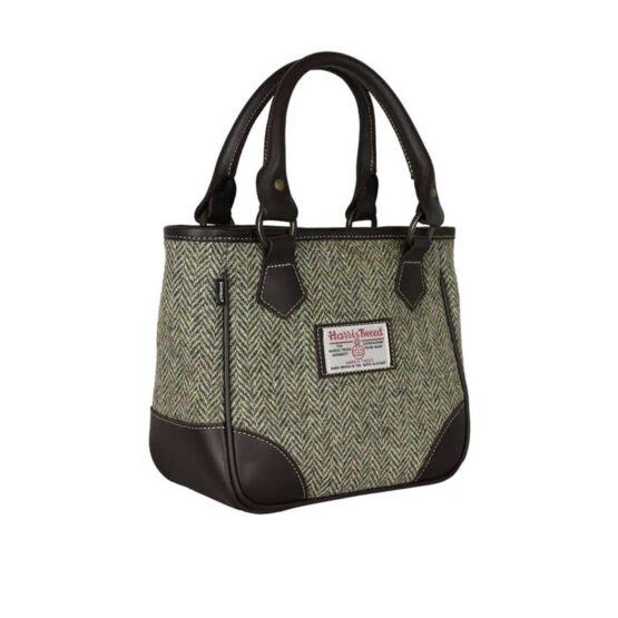 Harris Tweed York Handbag Lovat Herringbone