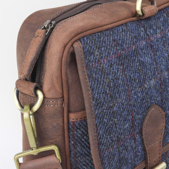 Blue Harris Tweed Briefcase - Afbeelding 4