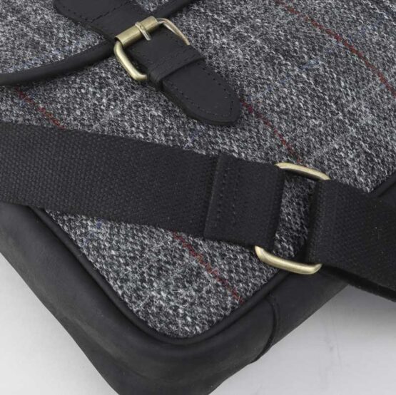 Grey Harris Tweed Briefcase - Afbeelding 6
