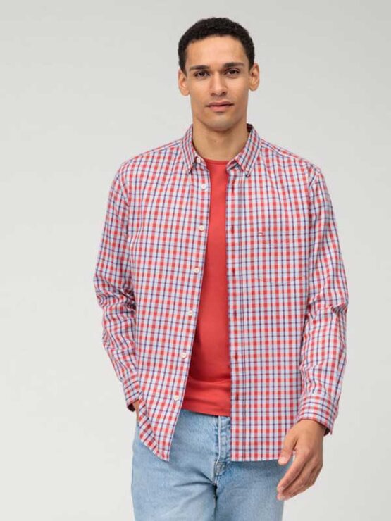 OLYMP Casual Flannel Rode Ruit