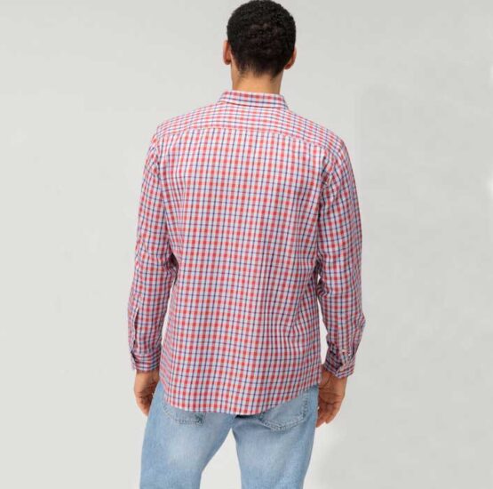 OLYMP Casual Flannel Rode Ruit - Afbeelding 2